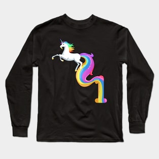 For One Year Old 1st Birthday Baby's First Year Unicorn Long Sleeve T-Shirt